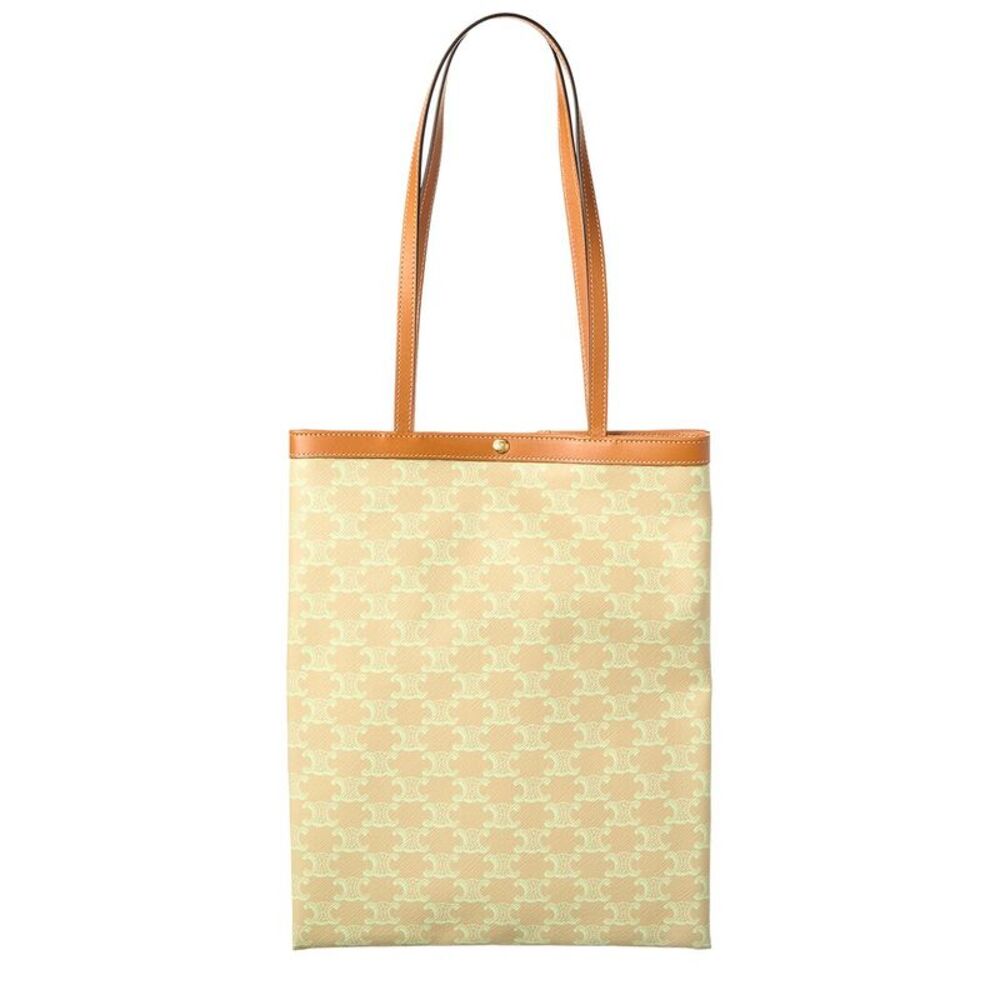 Celine Triomphe Medium Canvas & Leather Tote